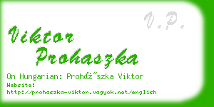 viktor prohaszka business card